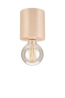 Plafonnier Salon Marron Bois Rond Moderne