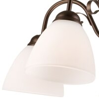 Lampe à suspendre brune Métal 5-flmg...