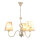 Lampe tissu 3-flmg table à manger campagnarde fleurie