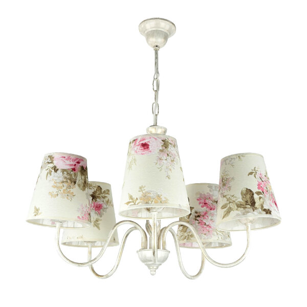 Lustre fleuri LOREN Table de salle à manger tissu 5-flmg