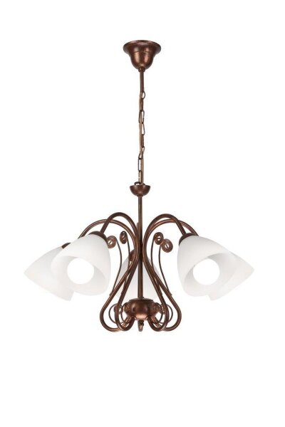 Abat-jour Lampe suspendue Shabby brun antique métal