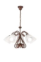 Abat-jour Lampe suspendue Shabby brun antique métal