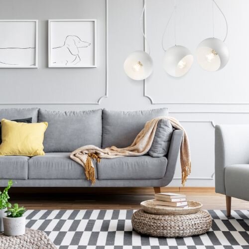 Pendelleuchte COURTNEY Weiß Metall 3-flmg Modern