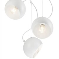 Suspension Boule Blanc Métal 3-flmg ronde Table de...