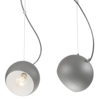 Lampe à suspendre Argent Blanc Métal Lampe...