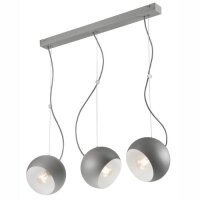 Lampe suspendue Argent Blanc Métal Table à...