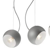 Lampe suspendue Argent Blanc Métal Table à...