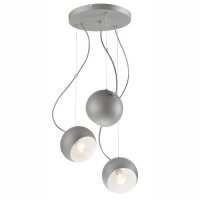 Suspension argent blanc m&eacute;tal rond table &agrave;...