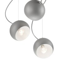 Suspension argent blanc métal rond table à...