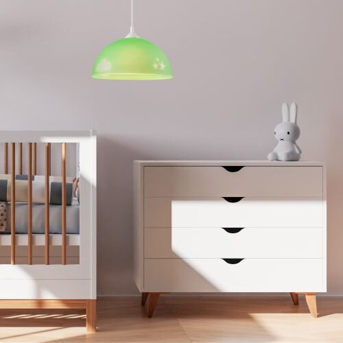 Pendelleuchte Schirm Grün Kinder rund Jungen