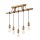 Lampe à suspension en bois 5-flmg longue table à manger polyvalente