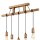 Lampe à suspension en bois 5-flmg longue table à manger polyvalente