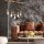 Lampe à suspension en bois 5-flmg longue table à manger polyvalente