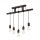 Braun Lampe suspendue en bois 5-flmg longue table à manger