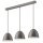 Pendelleuchte Silber Metall 3-flmg Retro Esstisch