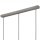 Pendelleuchte Silber Metall 3-flmg Retro Esstisch