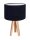 Lampe de table AIMEE Bleu fonc&eacute; Blanc R&eacute;tro Tripode