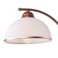 Braune Hängelampe Metall 3-flmg Jugendstil elegant