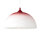 Suspension verre rouge blanc rond rétro cuisine table à manger