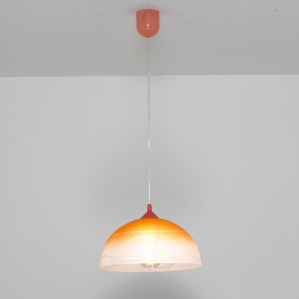 Pendelleuchte Orange rund Esstisch Retro ADANIA