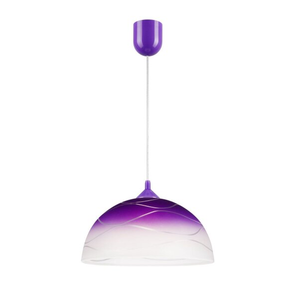 Suspension lilas verre rond table à manger rétro ADANIA