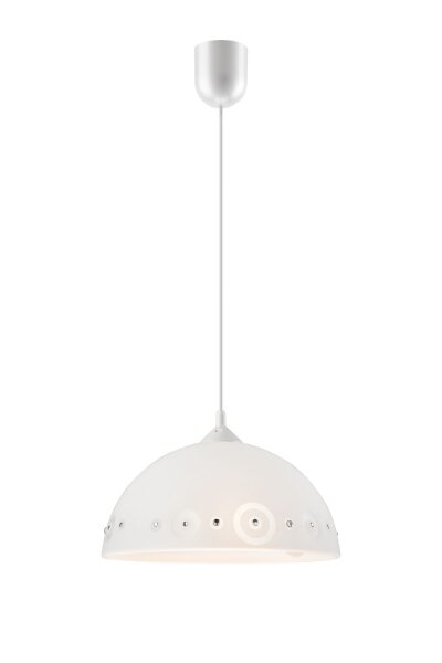 Lampe à suspendre ADANIA Gris Rétro rond Salle à manger Verre