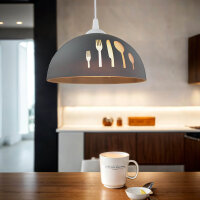 Lampe de cuisine rétro en verre avec motif...