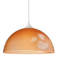 Esszimmer Pendelleuchte Retro Glas Braun rund