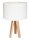 Lampe de table Blanc Beige R&eacute;tro 46cm Lampe en bois