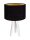 Lampe de table tr&eacute;pied bois noir or rond R&eacute;tro