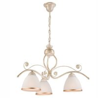 Hängelampe Esstisch Shabby Weiß Metall 3-flammig