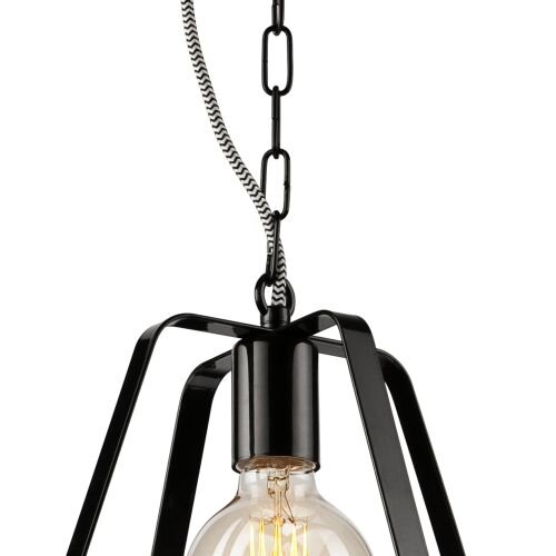 Noir Lampe suspendue Métal Design Table à manger