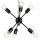 Lampe à suspendre de table noir métal 6-flmg