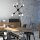 Lampe à suspendre de table noir métal 6-flmg
