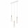 Lampe à suspendre Blanc Bois long Table à manger Moderne 3-flmg