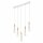 Blanc Suspension Bois 5xE27 longue Table de salle à manger moderne