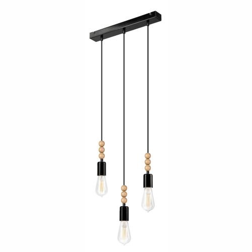 Lampe à suspendre CHANIA Noir long Lampe de table à manger