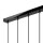 Noir Lampe suspendue en bois 5-flmg longue table à manger