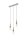 Suspension argent bois longue table à manger 3-flmg