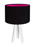 Lampe de table Blanc Noir Rose Bois Tripode 46cm...