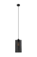 Lampe à suspendre noire en métal Oriental...