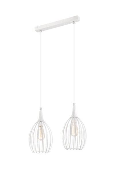 Blanc Suspension métal longue Table à manger moderne