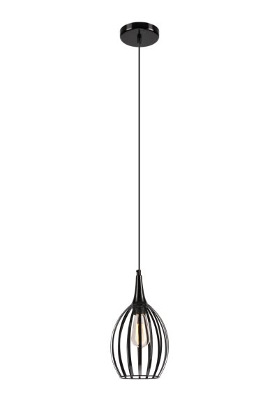 Suspension noire en métal rond Table à manger moderne