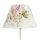 Tischlampe Metall Shabby Weiß Stoff rund Landhaus