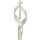 Tischlampe Metall Shabby Weiß Stoff rund Landhaus