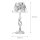 Tischlampe Metall Shabby Weiß Stoff rund Landhaus