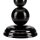 Schwarze Tischlampe Stoff H:38cm Landhaus MADISYN