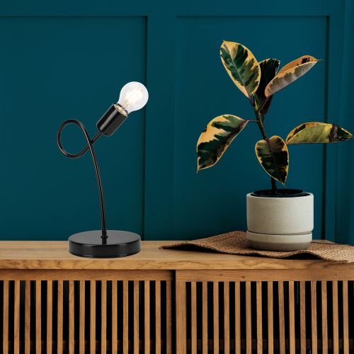 Lampe de table MADALYNN Noir Moderne H:32cm Métal