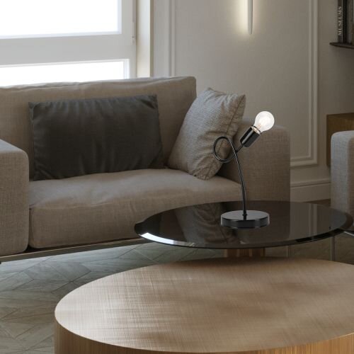 Lampe de table MADALYNN Noir Moderne H:32cm Métal