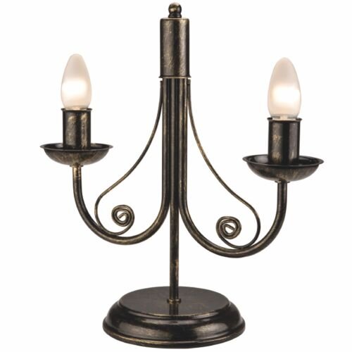 Lampe de table Métal Noir Rustique H:36cm Antique